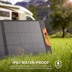 100 watt 20V Foldable Solar Charger, 23.5% High Efficiency IP67 Waterproof
