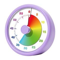 Visual Timer with Color Time Disk for Study Focusing and Kitchen Use