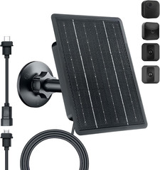 Zivif 3W Solar Panel for Blink Outdoor 4/3/XT/XT2 Camera, Solar Charger with Mic