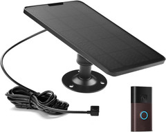 Solar Charger 5W Compatible with All-New Ring Solar Charger for Battery Doorbell