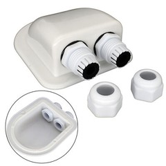 2PCS Double Wire Cable Entry Gland RV Caravan Roof Solar Boat Panel Junction Box