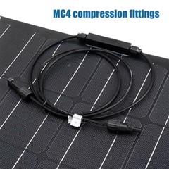 200W ETFE Flexible Solar Panel 12V Monocrystalline RV Boat Camping Waterproof