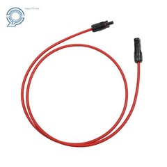 10 AWG Solar Panel Extension Cable Wire Connector 1 Pair 5ft Black + Red