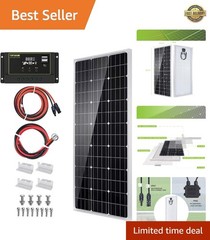 Solar Panel Kit 100 Watt 12 Volt Monocrystalline Off Grid System for Homes RV…