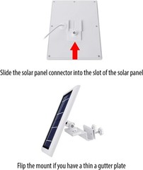 Adjustable Solar Panel Gutter Mount for Ring, Arlo, Blink Security Cameras