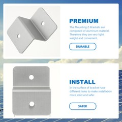 4PCS solar panel support stand z bracket Practical Solar Panel Tilt Mount Solar