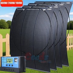 400W 200W Mono Solar Panel Kit Portable Power Camping Home RV Battery Charge
