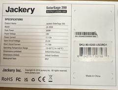 Solar Panel Jackery SolarSaga 200W Portable Solar Panel New