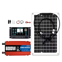 SOECOPO 6000W Solar System Complete Kit,12V DC to 110V/220V AC Inverter FlexibCP