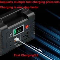 230V Portable Power Station 151Wh Backup Battery 200W Pure Sine Wave AC Solar