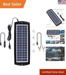 Durable Solar Battery Trickle Charger for Automotive & Recreational Use – 12V