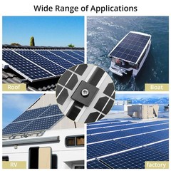 Anbte 10pcs Solar Panels Mid Clamps Unistrut, Aluminium Solar Panel Brackets