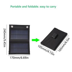 Foldable Solar Panel 10W Solar Cells Battery Charger Waterproof Outdoor Camping