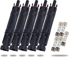 Solar Panel Connector with Male Female Inline Fuse Holder