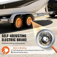Electric Trailer Brake Assembly, 10″ x 2 – 1/ 4″, 2 Pairs Self – Adjusting