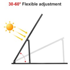 DOKIO Heavy Duty Steel Solar Panel Brackets,Adjustable angle 30-60° for Outdoor