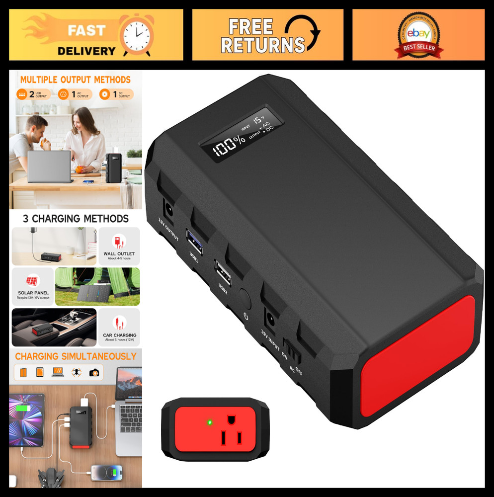 Portable Power Station 88Wh 24000mAh Solar Generator for Camping, Emergency Back