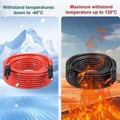 High-Quality 50FT 8AWG Solar Extension Cable – Double Insulation & Rated