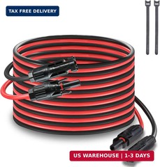 Solar Panel Extension Cable, Solar Connector 20FT 14AWG Waterproof Solar Panel F