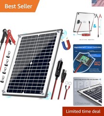 Magnetic 12V 20W Solar Panel Charger Kit w/ MPPT Controller – All Weather Use