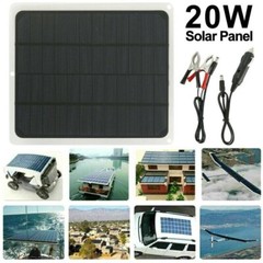 Trickle Charger Battery Solar Powered Panel 12V/20W Car Boat Portable Maintainer