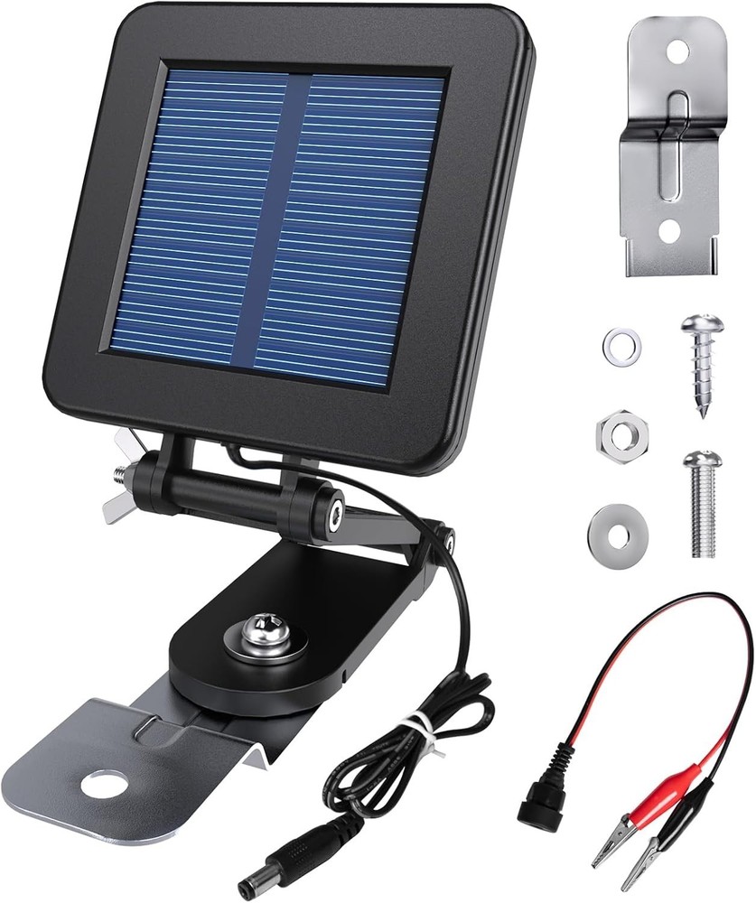 Panel solar de 6 V para comedero de ciervos, cargador eficiente con soporte de m