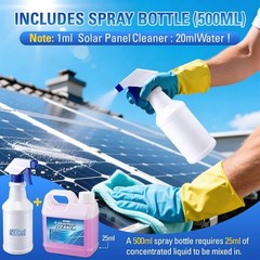 Solar Panel Cleaning Kits with Spray Bottle, Super Concentrated Cleaning Solu…