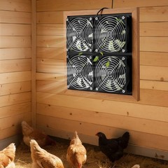 Solar Powered Fan System – 25W Panel, 4 Adjustable Fans, High-Speed 2668 RPM, Id