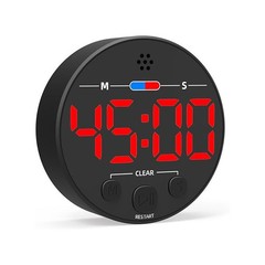 Kitchen Magnetic Timer with Transparent LCD Display for Precise Time Management