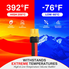 XT60 Charge Extension Cable 100Ft 10AWG or 2/6/10/20/25/35/50/100Ft 6Mm²/10Awg S