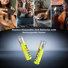 Rechargeable AAA Batteries 1.2V 1100mAh NiMH Low Self Discharge Pack of 12