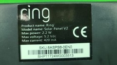 Ring Solar Panel for Stick Up Cam – Unused, New Open Box (Micro USB) Black