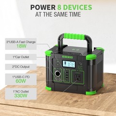 Versatile 288Wh Portable Power Station – Fast Charging, 8 Outputs for All Needs