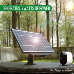 6W Solar Panel Charger for Arlo Pro 3, Pro 4 & Pro 5S Cameras | Adjustable Mount