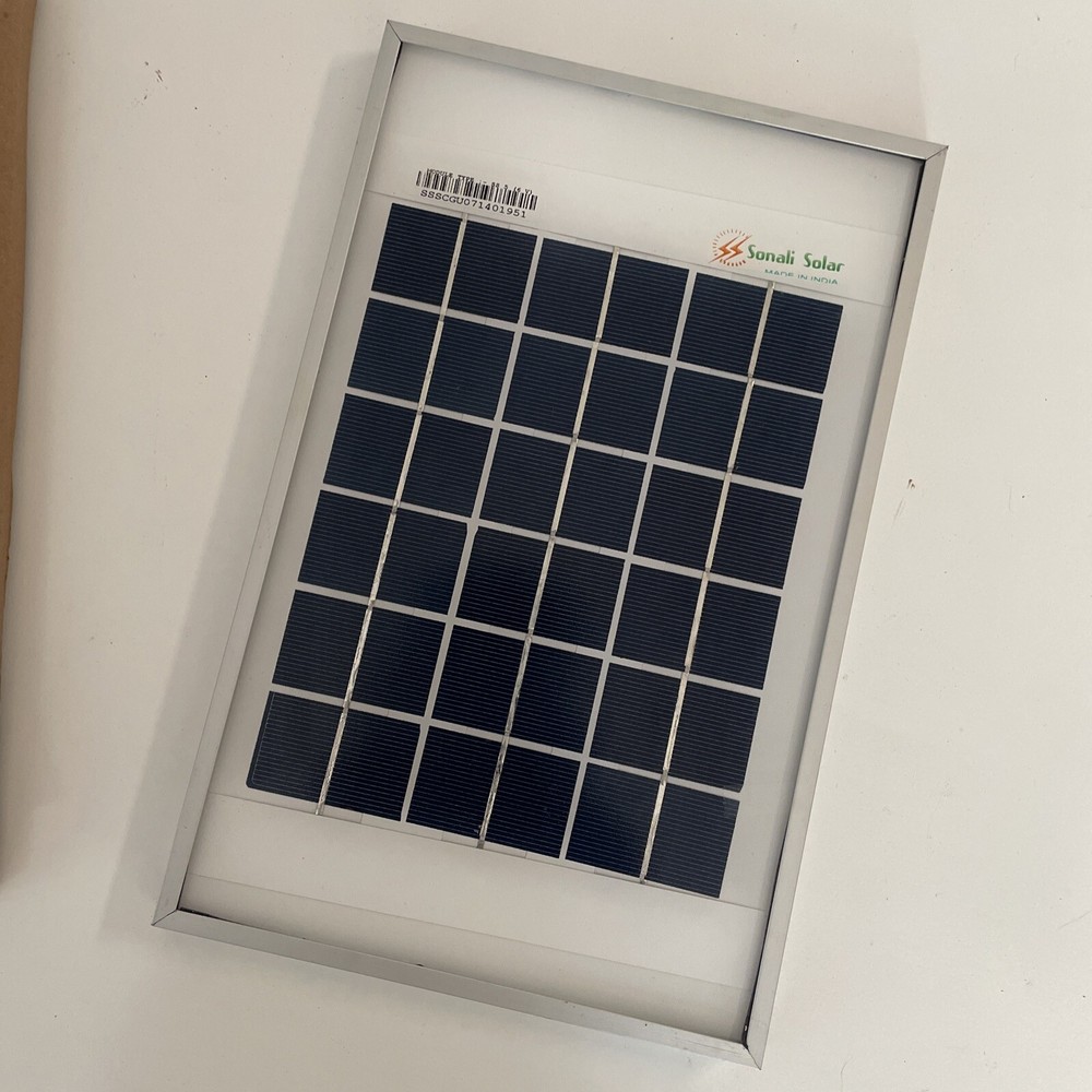 SonaliSolar USA 5W 6V HIGH QUALITY polycrystalline Solar Panel aluminum frame