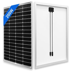 PFCTART 100W 200W Watt 12V Monocrystalline Solar Panel 9BB Cell For Home RV Boat