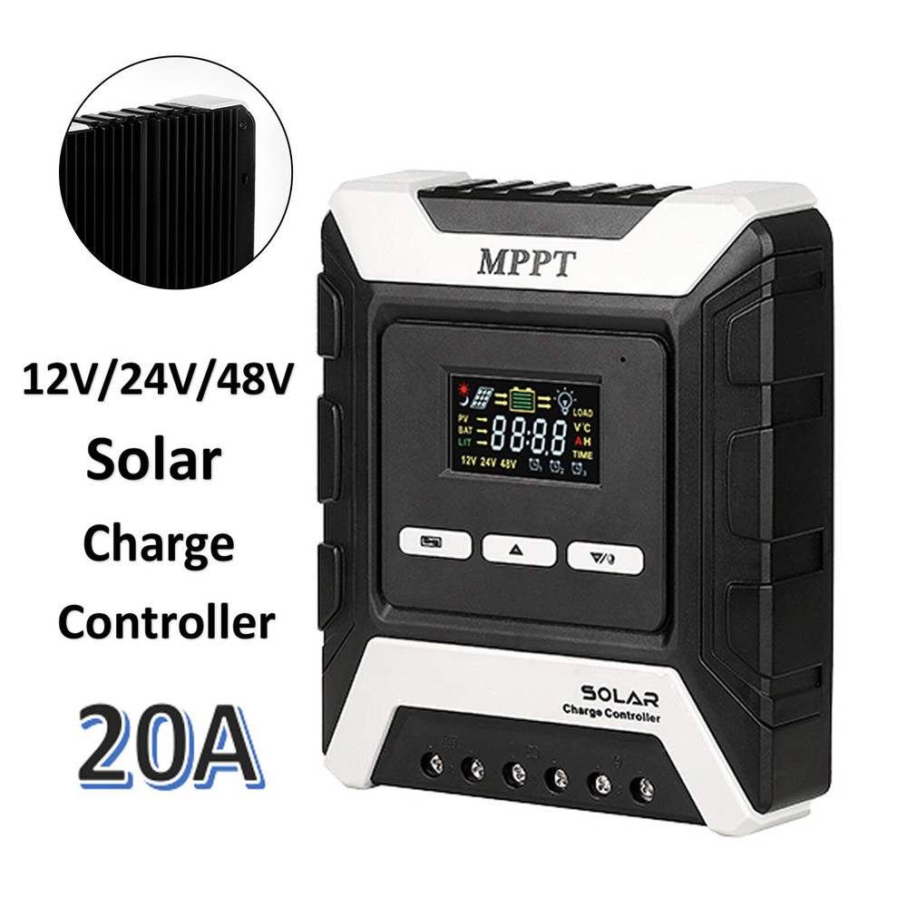 20-60A MPPT Solar Charge Controller Charger 12V/24V/48V with Color LCD Display E