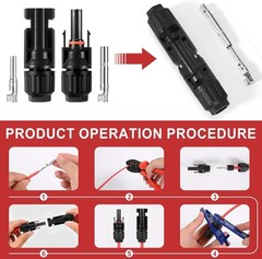 32 PCS Male Female Wire Cable Connector Set Solar Panel Waterproof Connector