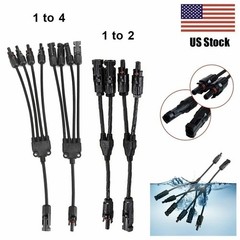 1 Pair Y Branch PV Solar panel Cable Connector 1000V 2/3/4 IP67 Male & Female