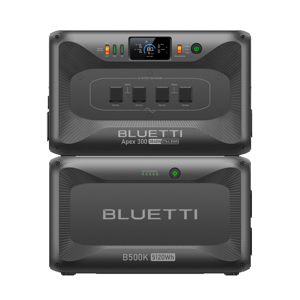 BLUETTI Apex 300 Portable Power Station 7884.8Wh + QTY 1 OF B500K Battery