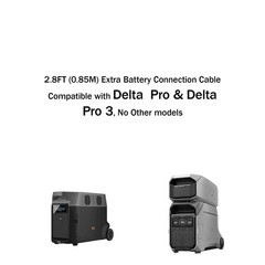 0.85m Braided Power Extension Cable Compatible with EcoFlow Delta Pro Delta Pro3
