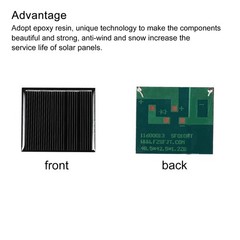 Mini Solar Cell Panel 2.5V 80mA 0.2W 48.5mm x 42.5mm 10pcs