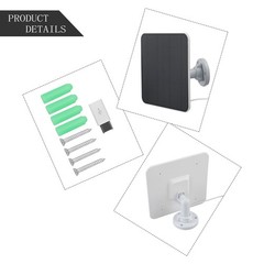 Monocrystalline Silicon Solar Panel for Ring Video Doorbell 5V 1A Output