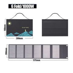 Solar Panel 600W 1000W Portable Folding Bag USB+DC Output Charger Outdoor Power