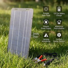30W Solar Panel 12V Trickle Charger Battery Maintainer for Car Boat RV Trailer