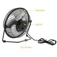 4 Inch Portable Solar Powered Fan Greenhouse Suitable Energy Efficient