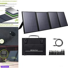 Portable Solar Panel 40W Foldable Charger Monocrystalline USB QC3.0 DC Output