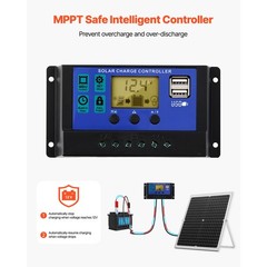 30W 12V Solar Panel Battery Charger, Solar Battery Trickle Charger