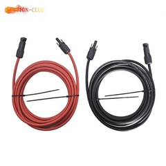 1 Pair 25 Feet Black + Red 12 AWG Solar Panel Extension Cable Wire Connector