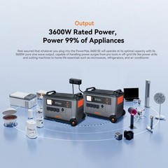 Blackview OSCAL PowerMax 3600W Portable Power Station 3600Wh 2x 200W Solar Panel
